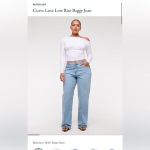 Abercrombie Curve Love Low Rise Baggy Jean